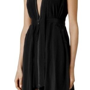 All Saints Lewis Black Silk Dress